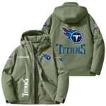 Tennessee Titans Hooded Puffer Jacket Fleece-Lined Custom Name