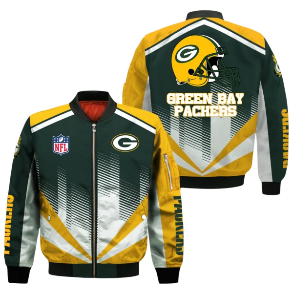 Green Bay Packers Bomber Jacket All Over Prints Custom Name