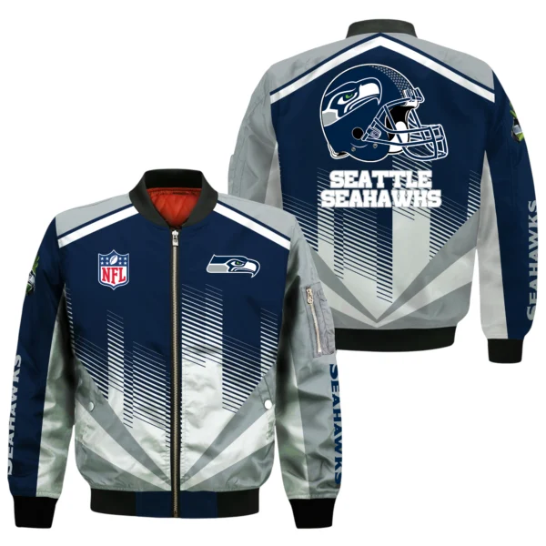 Seattle Seahawks Bomber Jacket All Over Prints Custom Name