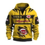 Cincinnati Reds 3D Half Zip Hoodie Custom Your Name