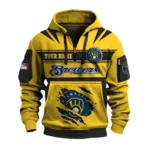 Milwaukee Brewers 3D Half Zip Hoodie Custom Your Name