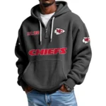Kansas City Chiefs Quarter-Zip Waffle Knit Hoodie