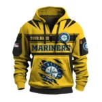 Seattle Mariners 3D Half Zip Hoodie Custom Your Name