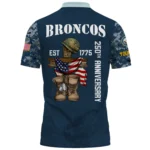 Denver Broncos x US Navy 250th Anniversary 3D Polo Shirt Custom Your Name