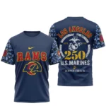 Los Angeles Rams x US Marines 250th Birthday Semper Fidelis 3D T-Shirt
