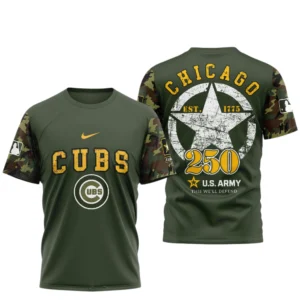 Chicago Cubs x U.S. Army 250th Birthday 3D T-Shirt