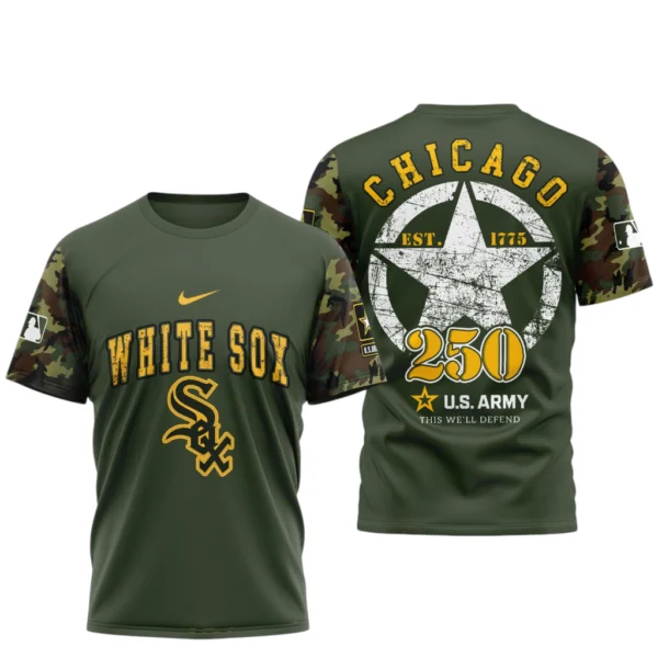 Chicago White Sox x U.S. Army 250th Birthday 3D T-Shirt Limited