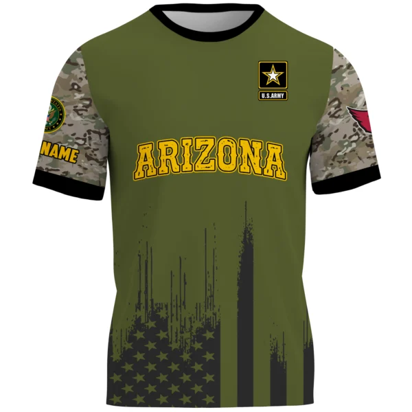Arizona Cardinals x U.S. Army 250th Celebration Night Game 3D T-Shirt Limited 2026 Custom Your Name