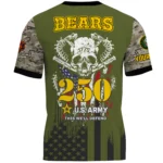 Chicago Bears x U.S. Army 250th Celebration Night Game 3D T-Shirt Limited 2026 Custom Your Name