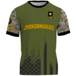 Jacksonville Jaguars x U.S. Army 250th Celebration Night Game 3D T-Shirt Limited 2026 Custom Your Name