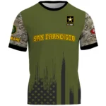 San Francisco 49ers x U.S. Army 250th Celebration Night Game 3D T-Shirt Limited 2026 Custom Your Name