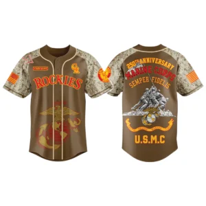 Colorado Rockies x US Marine Corps 250th Birthday 3D Baseball Jersey Limited 2026 Custom Your Name