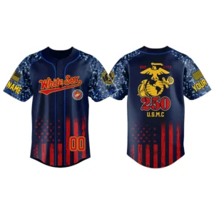 Chicago White Sox x USMC 250th Anniversay Baseball Jersey 2026 Limited Custom Name & Number