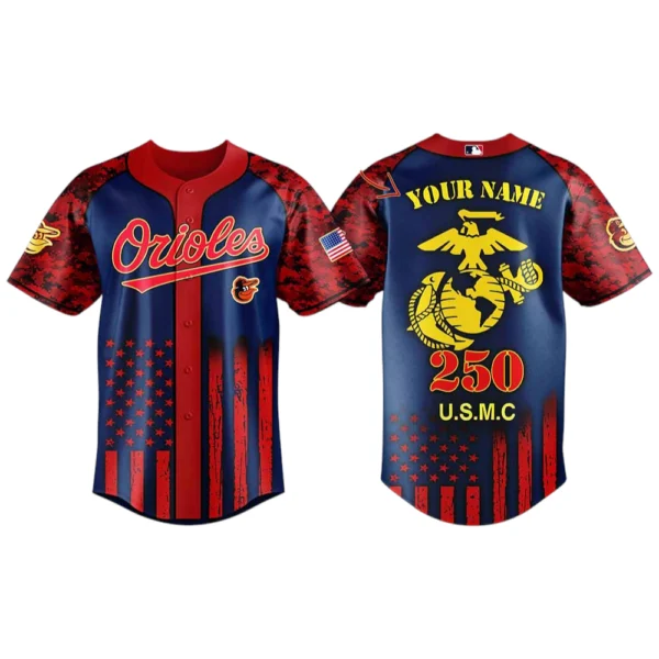 Baltimore Orioles x USMC 250th Birthday 3D Baseball Jersey Limited 2026 Custom Your Name