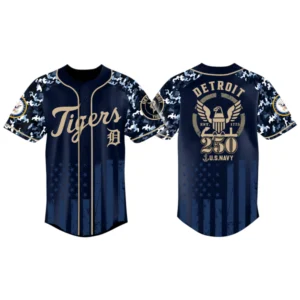 Detroit Tigers x US Navy 250th Birthday 3D Baseball Jersey Limited 2026