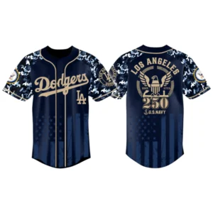 Los Angeles Dodgers x US Navy 250th Birthday 3D Baseball Jersey Limited 2026