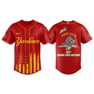 New York Yankees x Marine Corps 250th Birthday Semper Fidelis 3D Baseball Jersey Limited 2026