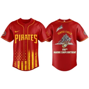 Pittsburgh Pirates x Marine Corps 250th Birthday Semper Fidelis 3D Baseball Jersey Limited 2026