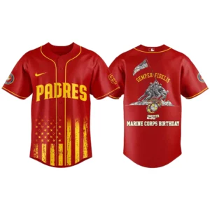 San Diego Padres x Marine Corps 250th Birthday Semper Fidelis 3D Baseball Jersey Limited 2026