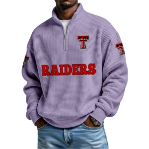 Texas Tech Red Raiders Waffle Knit Quarter-Zip Long Sleeve Shirt