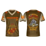 Atlanta Falcons x USMC 250th Birthday Celebration V-Neck Short Sleeve Jersey 3D Limited 2026 Custom Name & Number