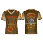 Los Angeles Chargers x USMC 250th Birthday Celebration V-Neck Short Sleeve Jersey 3D Limited 2026 Custom Name & Number