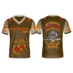 Seattle Seahawks x USMC 250th Birthday Celebration V-Neck Short Sleeve Jersey 3D Limited 2026 Custom Name & Number