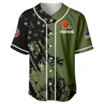 Cleveland Browns x USMC Veteran 3D Baseball Jersey Limited 2026 Custom Your Name