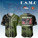 Denver Broncos x USMC Veteran 3D Baseball Jersey Limited 2026 Custom Your Name