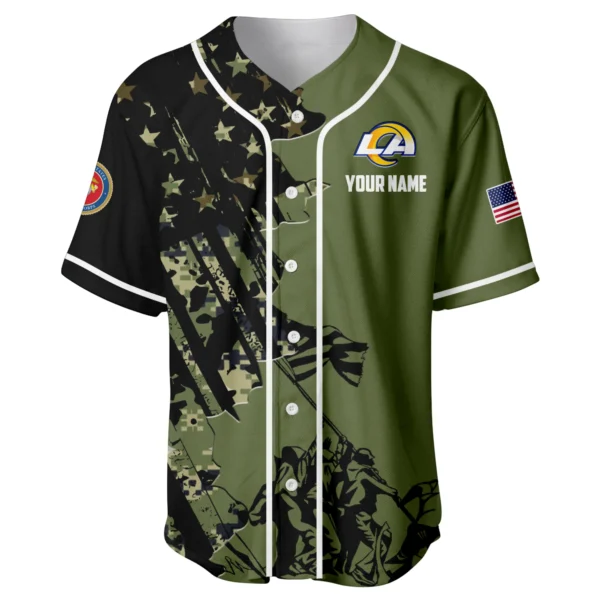 Los Angeles Rams x USMC Veteran 3D Baseball Jersey Limited 2026 Custom Your Name