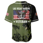 Las Vegas Raiders x USMC Veteran 3D Baseball Jersey Limited 2026 Custom Your Name