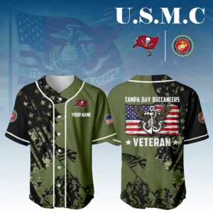 Tampa Bay Buccaneers x USMC Veteran 3D Baseball Jersey Limited 2026 Custom Your Name