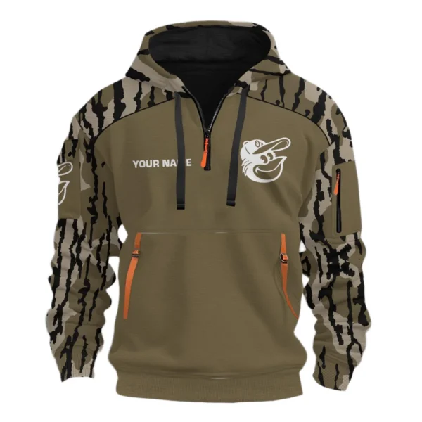 Baltimore Orioles Half Zip Hoodie Customize Your Name