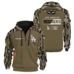 Los Angeles Dodgers Half Zip Hoodie Customize Your Name