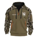 New York Mets Half Zip Hoodie Customize Your Name