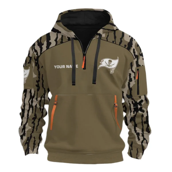 Tampa Bay Buccaneers Half Zip Hoodie Customize Your Name