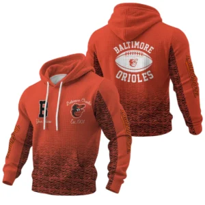 Baltimore Orioles Waffle Pullover Hoodie Custom Your Name