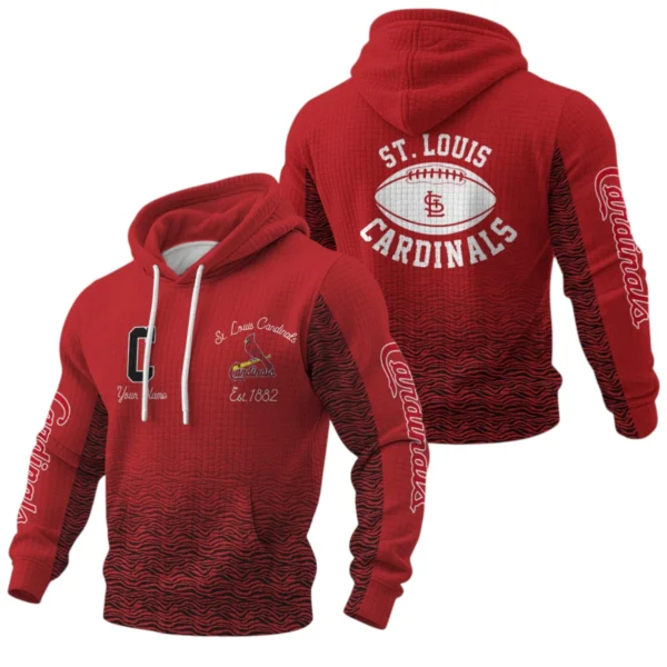 St. Louis Cardinals Waffle Pullover Hoodie Custom Your Name