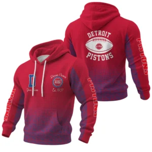 Detroit Pistons Waffle Pullover Hoodie Custom Your Name