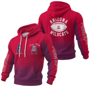 Arizona Wildcats Waffle Pullover Hoodie Custom Your Name