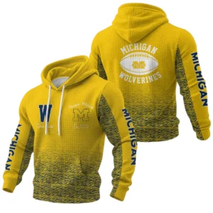 Michigan Wolverines Waffle Pullover Hoodie Custom Your Name