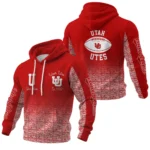 Utah Utes Waffle Pullover Hoodie Custom Your Name