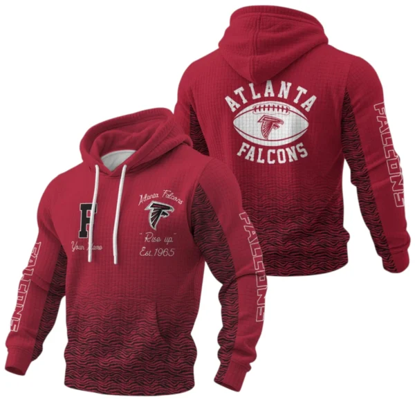Atlanta Falcons Waffle Pullover Hoodie Custom Your Name
