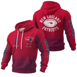 New England Patriots Waffle Pullover Hoodie Custom Your Name