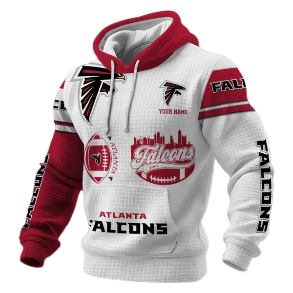 Atlanta Falcons Waffle Pullover Hoodie Customize Your Name