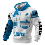 Detroit Lions Waffle Pullover Hoodie Customize Your Name