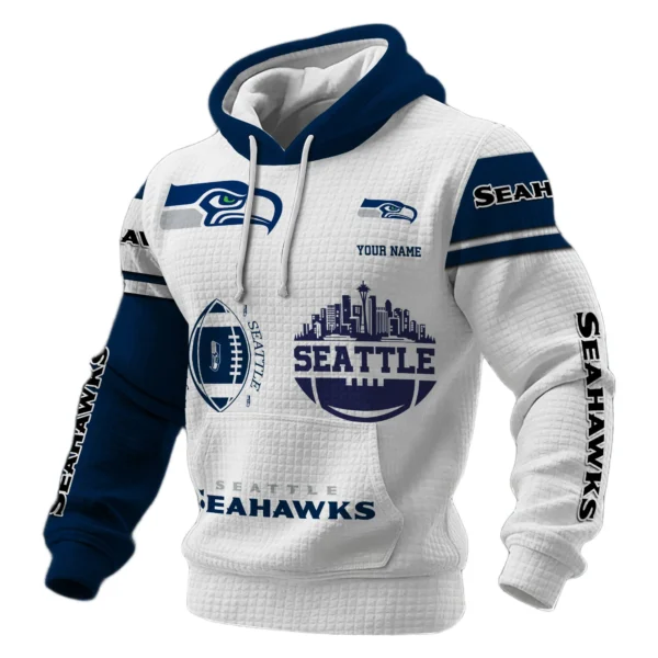 Seattle Seahawks Waffle Pullover Hoodie Customize Your Name