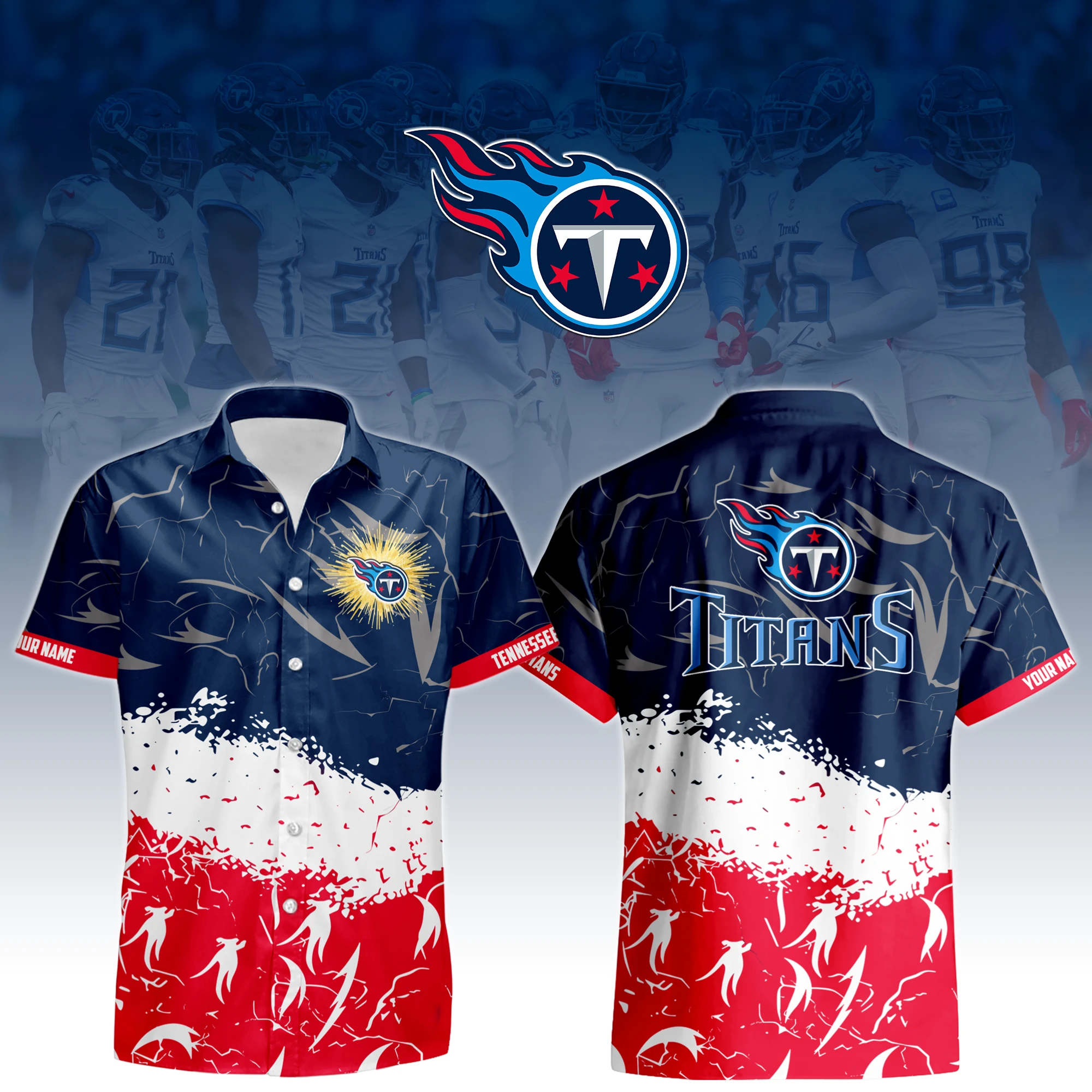 Tennessee Titans Hawaiian Shirt 2026 Limited Custom Your Name - MyTown ...
