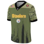 Pittsburgh Steelers x US Marine Corps 250th Anniversary V-Neck Short Sleeve Jersey 3D Limited 2026 Custom Your Name