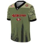 San Francisco 49ers x US Marine Corps 250th Anniversary V-Neck Short Sleeve Jersey 3D Limited 2026 Custom Your Name